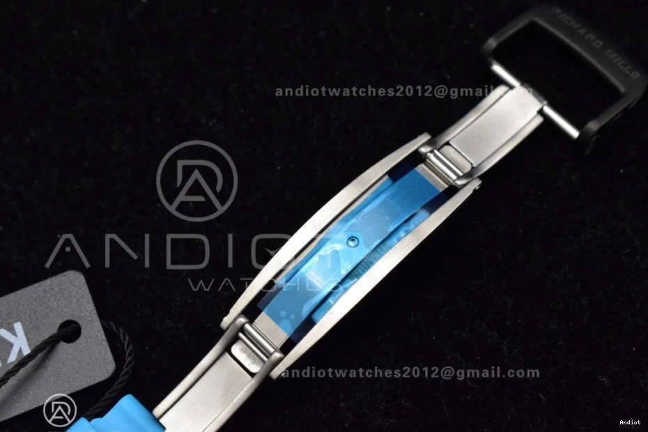 Best Red Dial Rubber Edition KUF Blue on Skeleton MIYOTA8215 RM035-02 Strap 0308